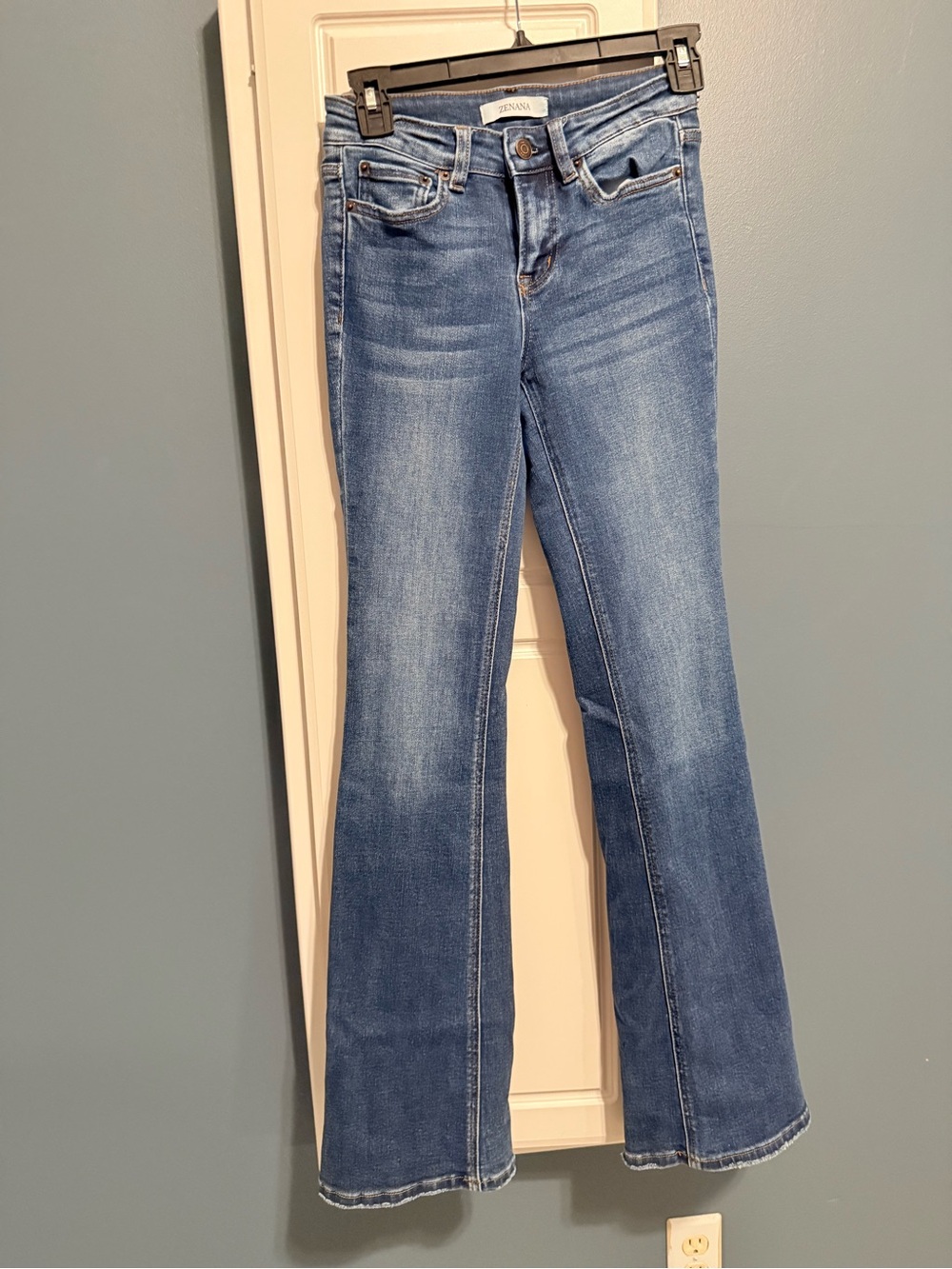 Zenana Outfitters Mid Wash Blue Flare Jeans